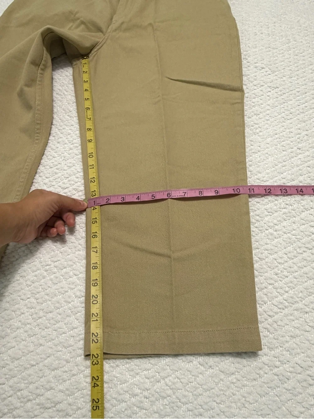 L.L. Bean Khaki Cropped Straight Leg Pants Vintage Women’s Size 14 REG
